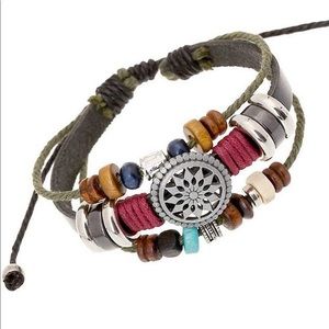 Bohemia Beaded Bracelet, Hemp Cords Wrap Bracelet